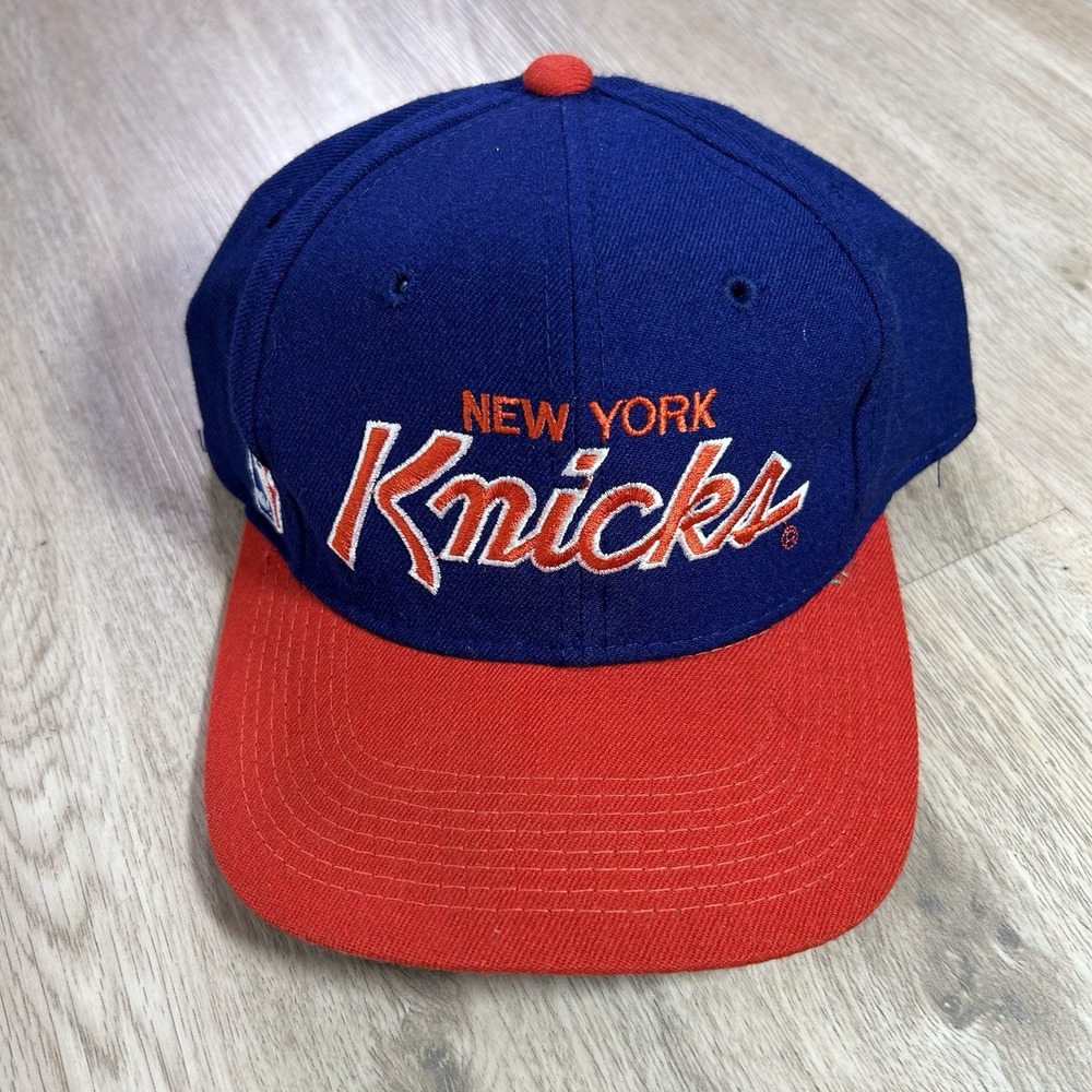 VTG Sports Specialties New York Knicks Fitted 6 7/8‎ Hat NBA Blue 100% Wool Cap